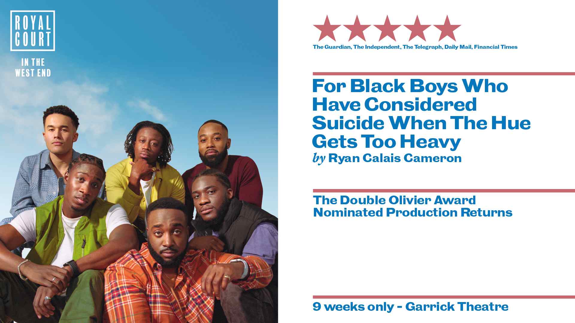 For Black Boys<br>Tickets from £25