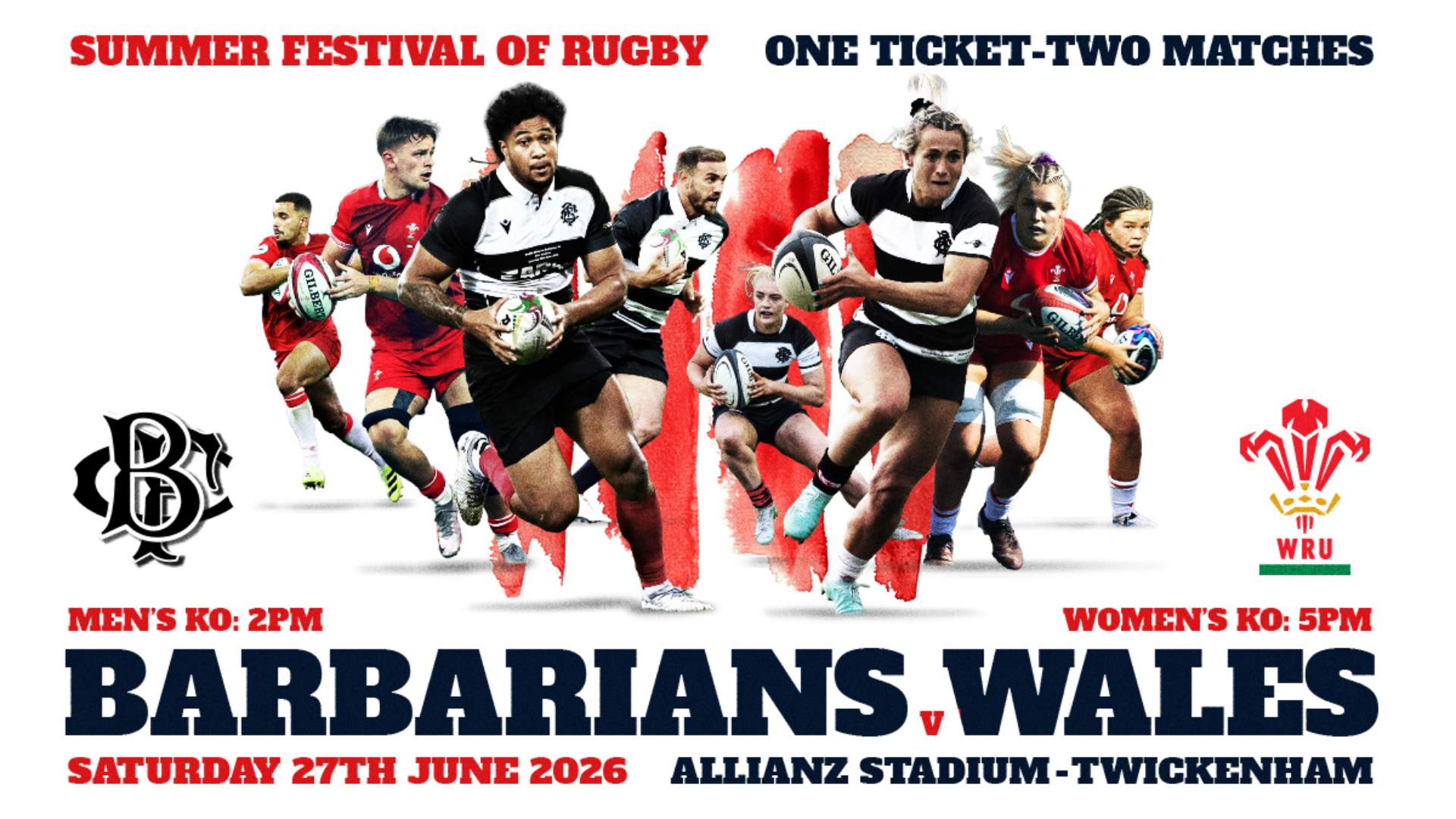 Barbarians v Wales Double Header - Tickets from £25